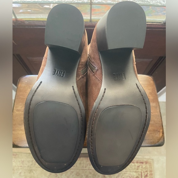 NEW Frye Embroidered Brown Suede Knee-High Boots - Picture 7 of 13